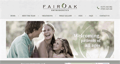 Desktop Screenshot of fairoakorthodontics.co.uk